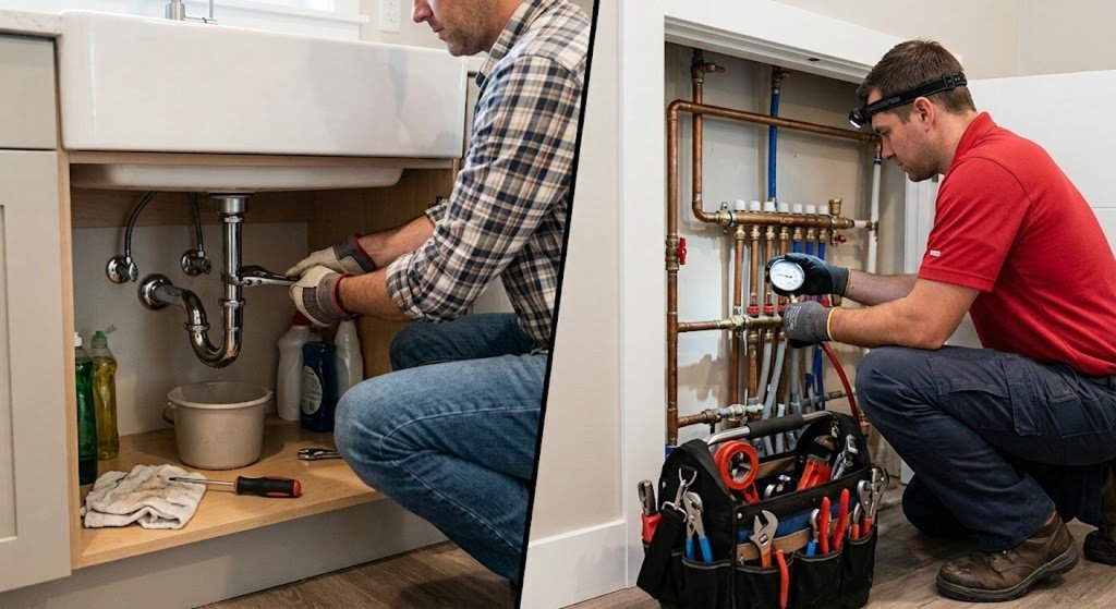 DIY vs professional plumbing repair