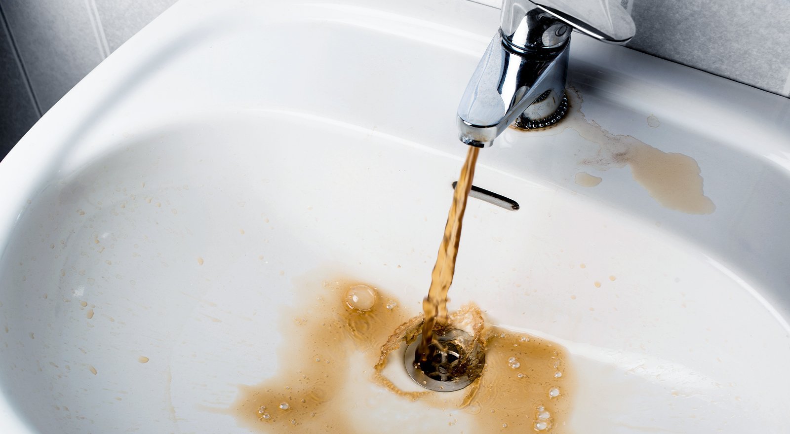 rusty water from hot water faucet