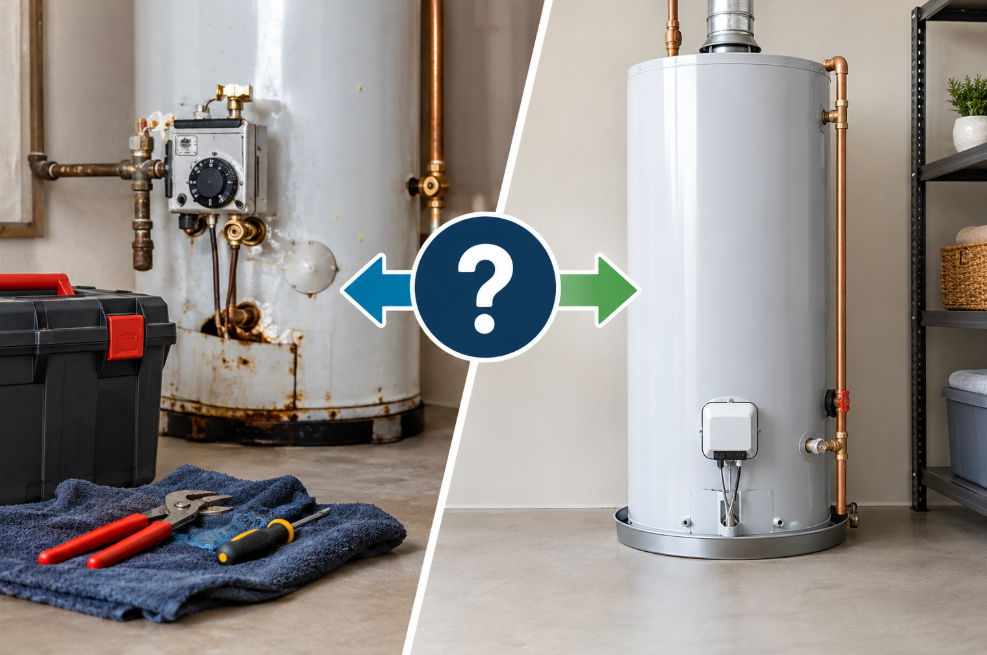 water heater repair vs replacement